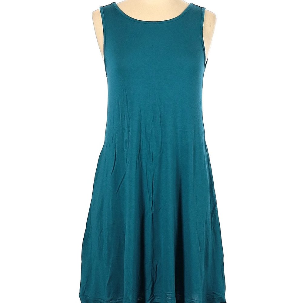 Teal Summer Rayon Bishuige Casual Dress Size S